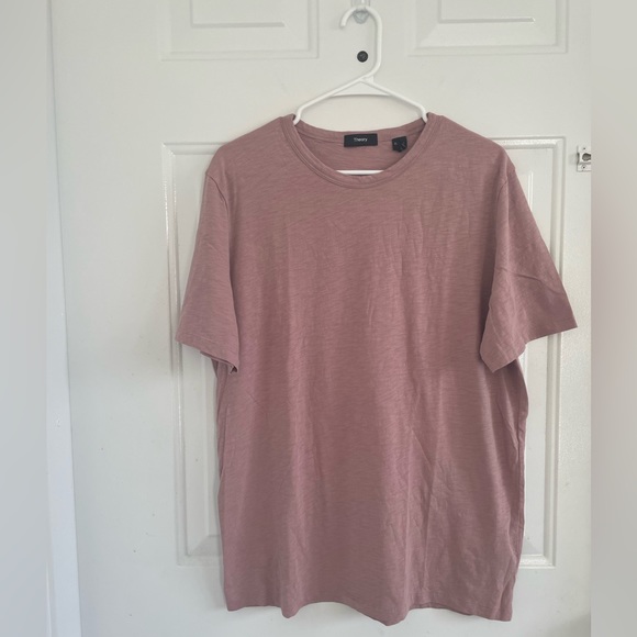 Theory Men’s Dusty Pink T-shirt 100% Cotton Size XL - Picture 6 of 7